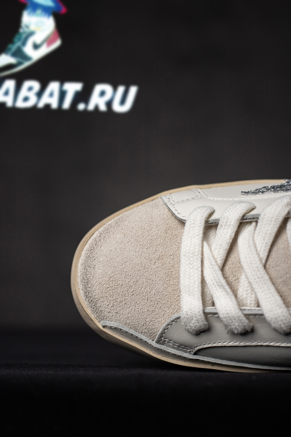 golden goose S*per-star white black glitter