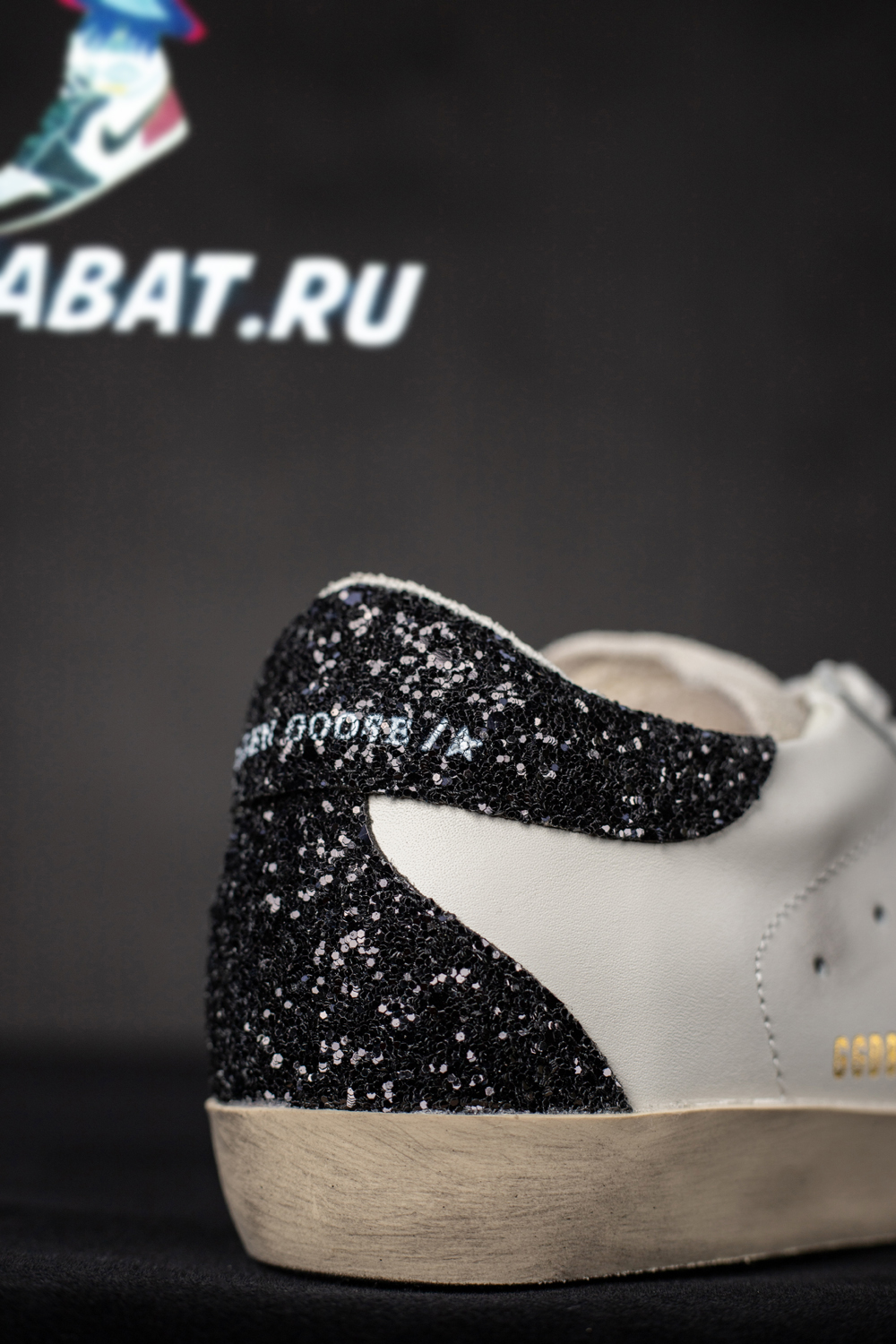 golden goose S*per-star white black glitter