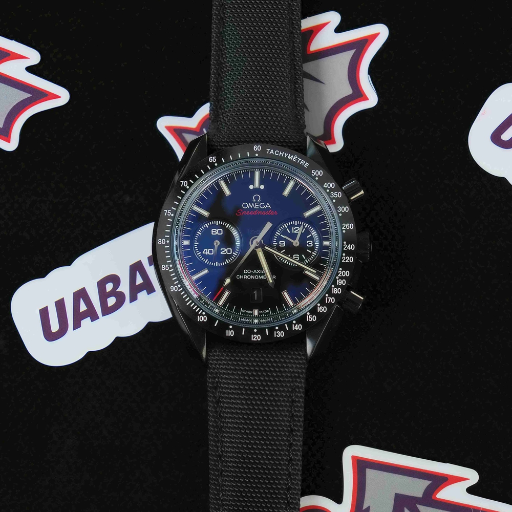 Om**a - speedmaster dsom "black" cer/ny blk omf v2 a7750