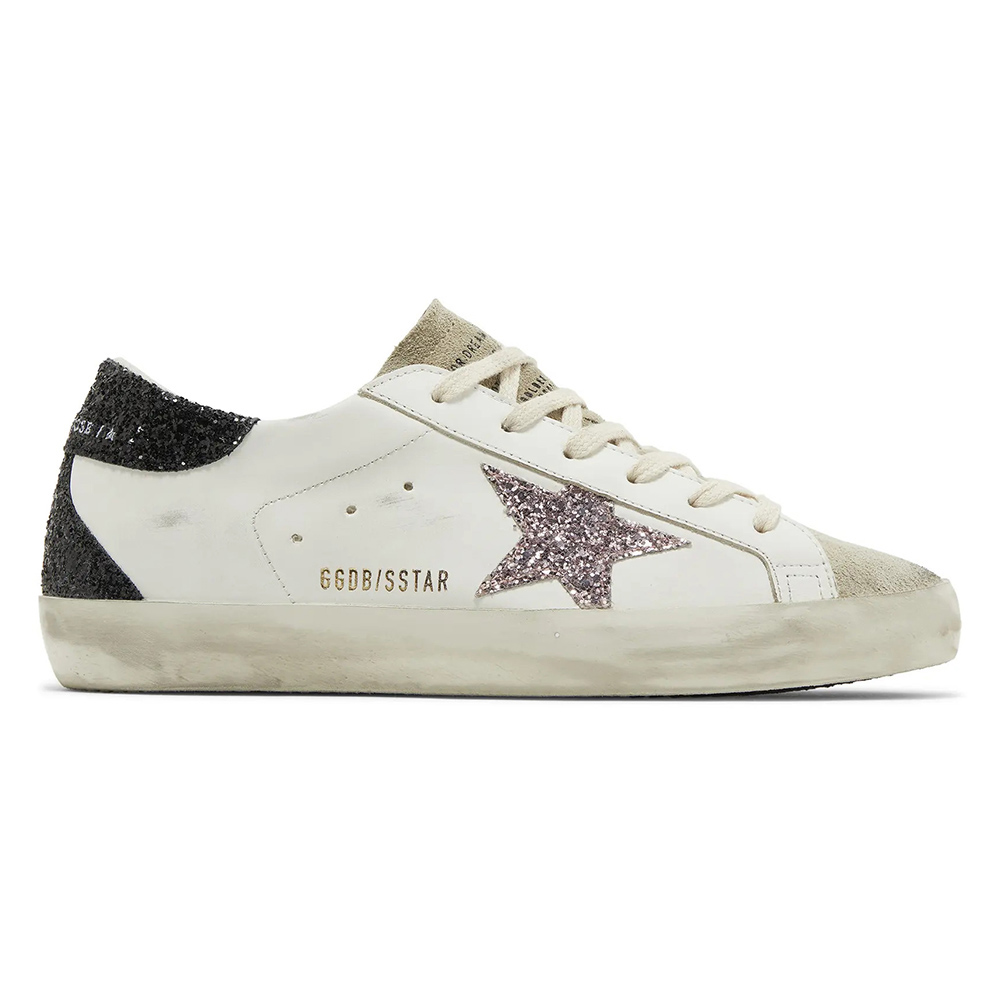 golden goose wmns S*perstar ''white mauve pink glitter''