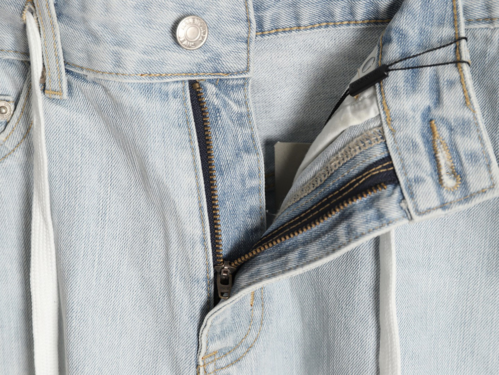 Ba*len*cia*ga denim heavy bleached washed denim shorts