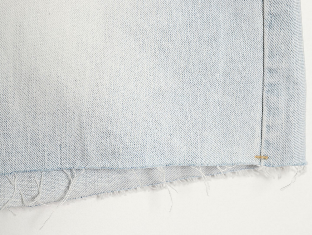 Ba*len*cia*ga denim heavy bleached washed denim shorts