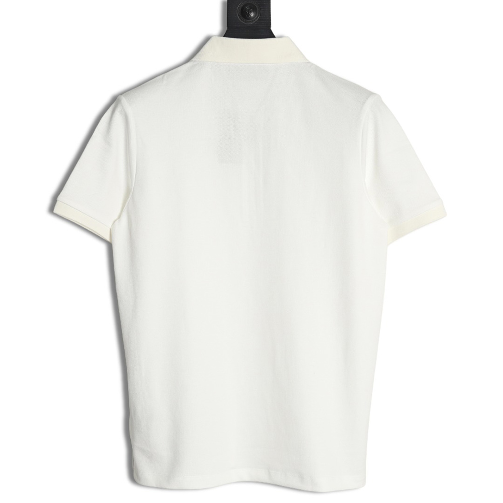 Pra*a classic triangle logo half-zip short-sleeved polo shirt