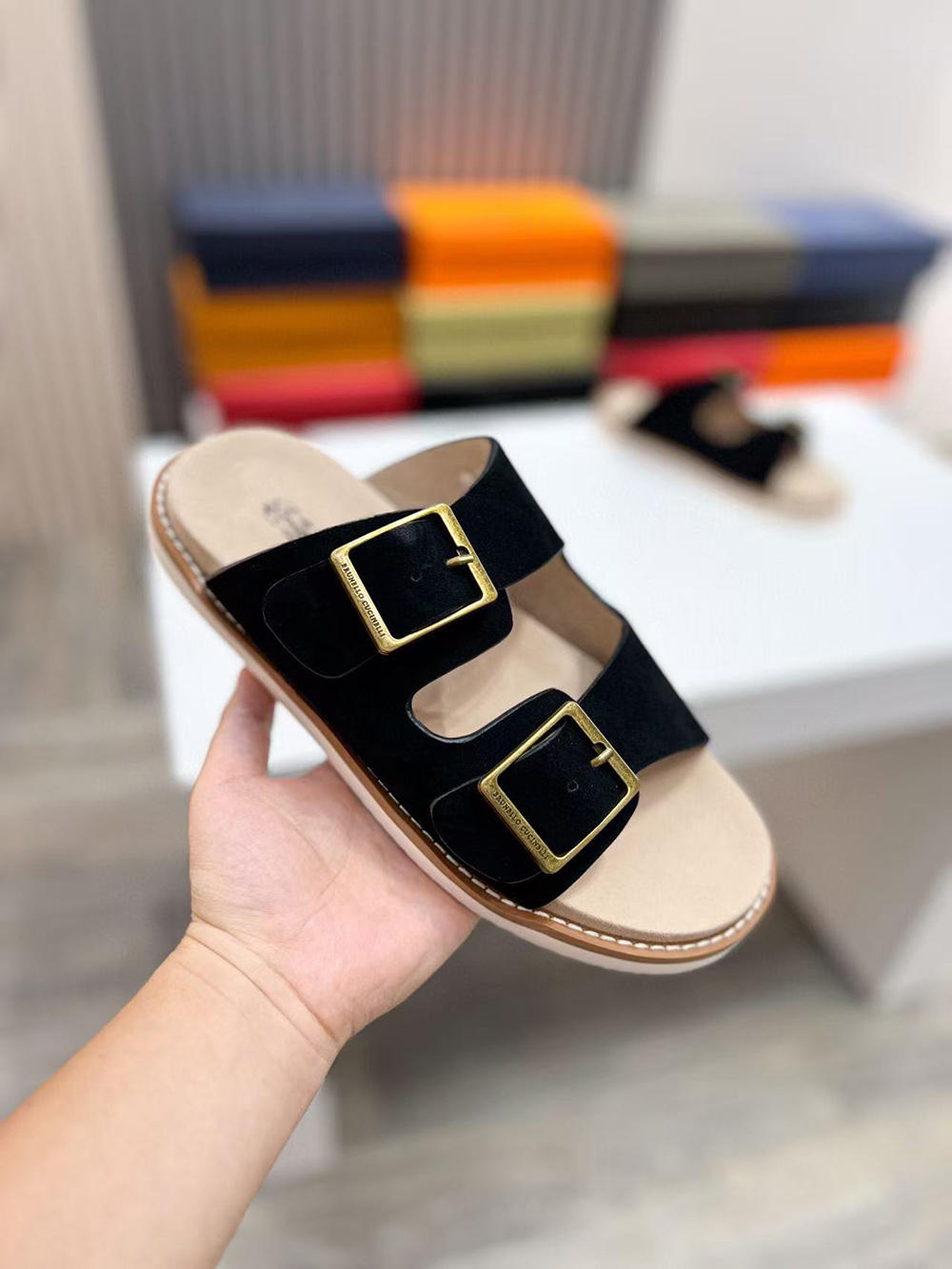 Brunello Cucinelli Suede Sandals