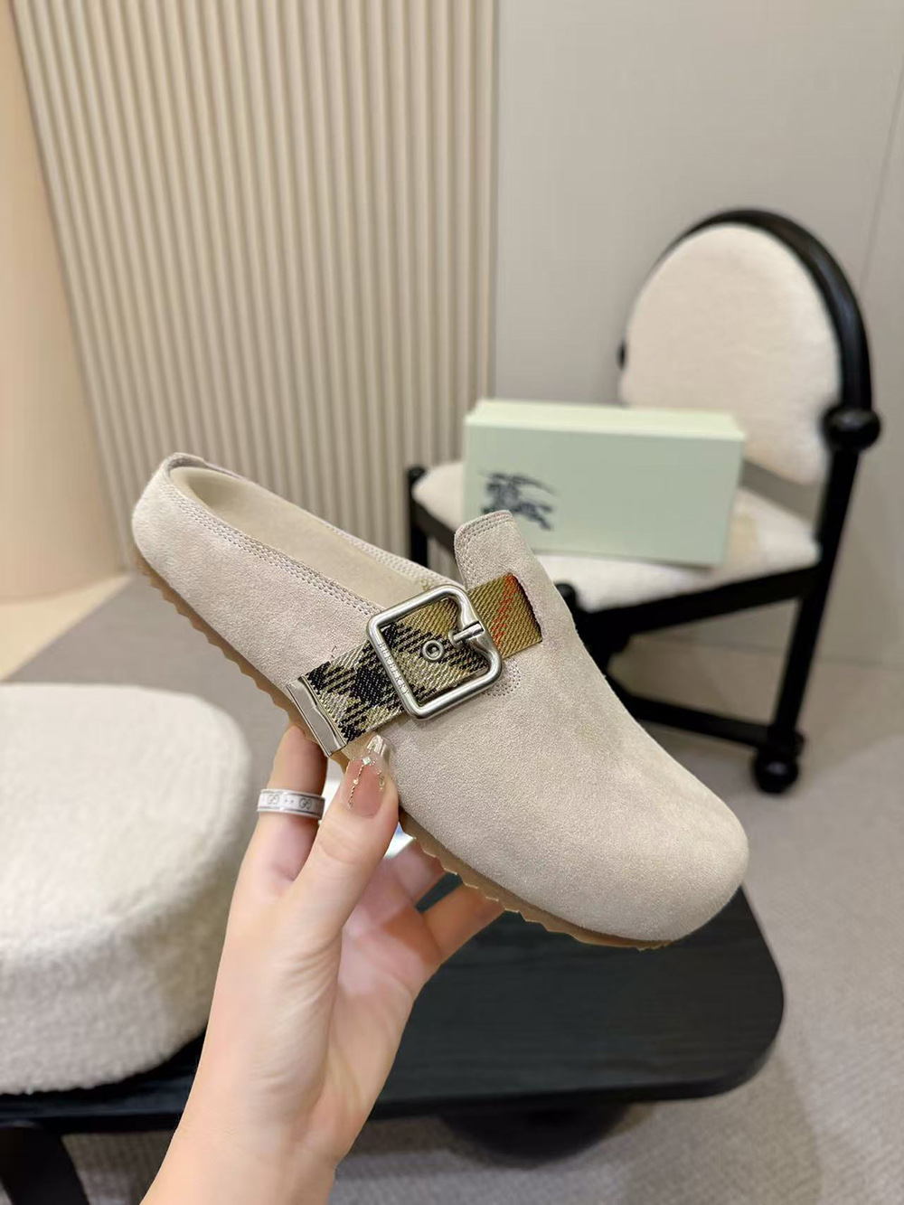 B**rry suede urchin clogs