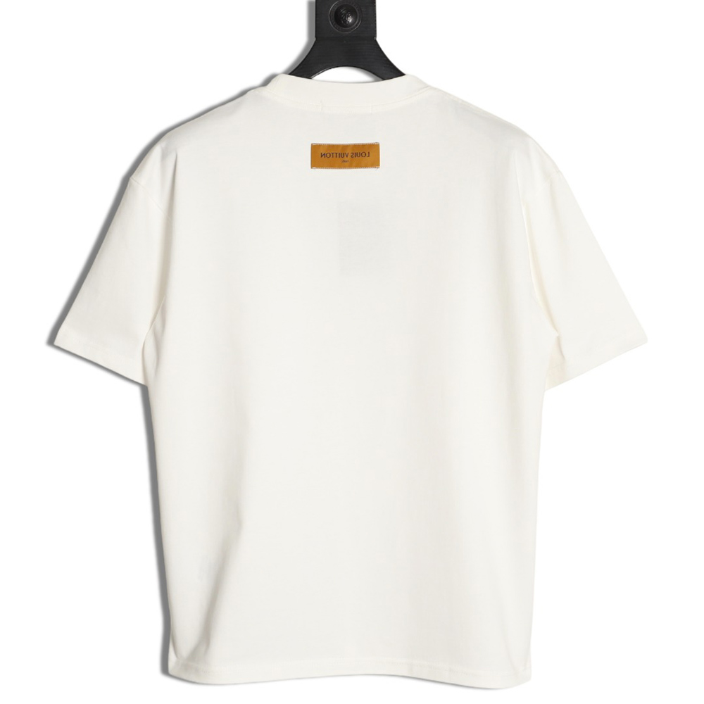 l0*is V*t0n black blue lettering short-sleeved t-shirt