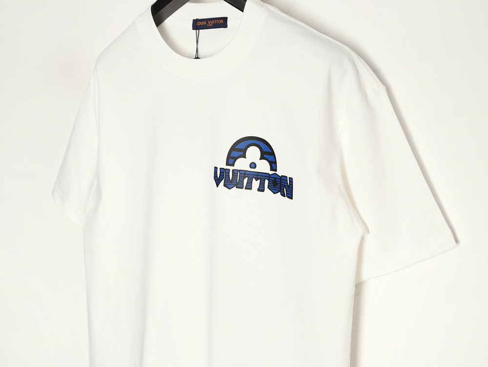 l0*is V*t0n black blue lettering short-sleeved t-shirt