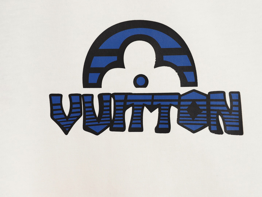 l0*is V*t0n black blue lettering short-sleeved t-shirt