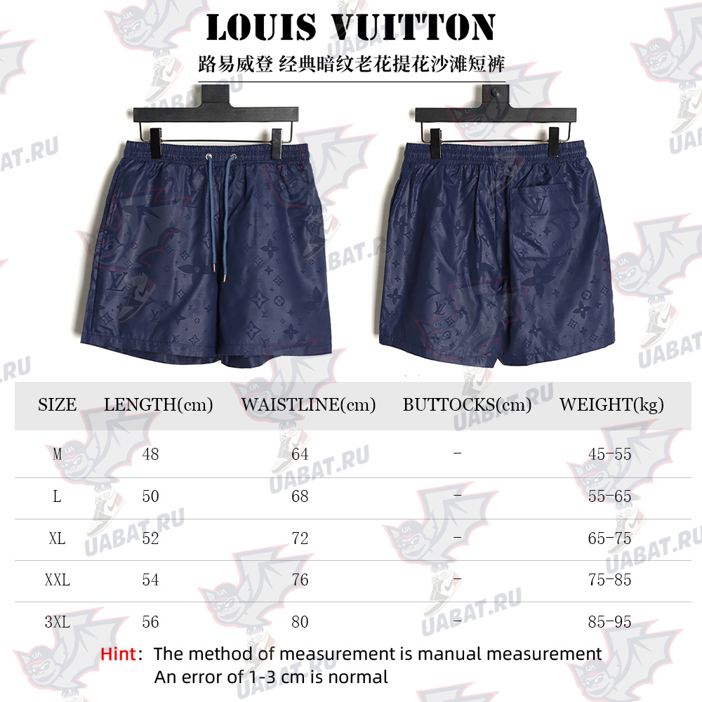 l0*is V*t0n classic dark pattern monogram jacquard beach shorts