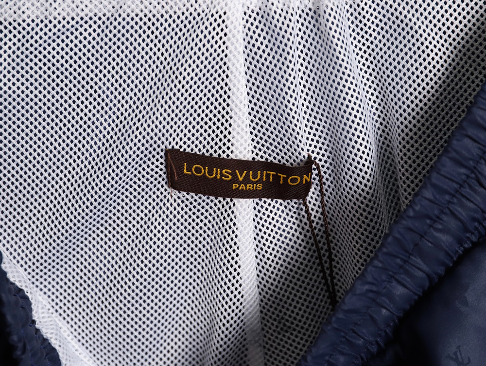 l0*is V*t0n classic dark pattern monogram jacquard beach shorts