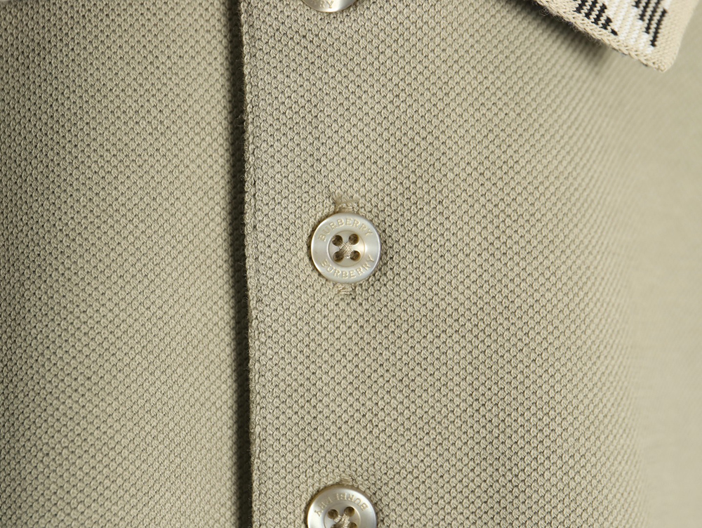 B**rry check collar short sleeve polo shirt