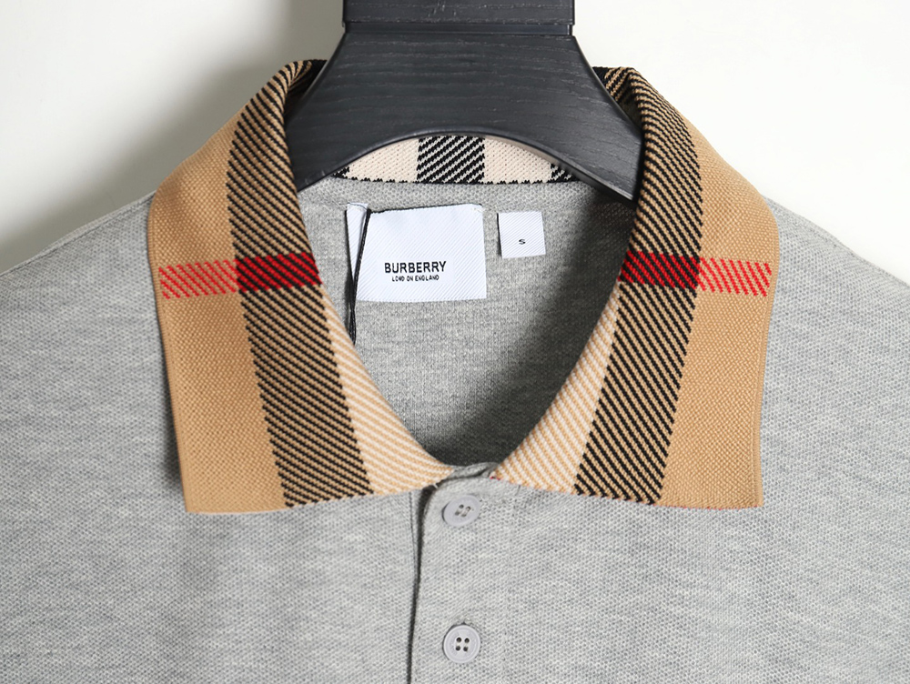 B**rry classic collar check short sleeve polo shirt