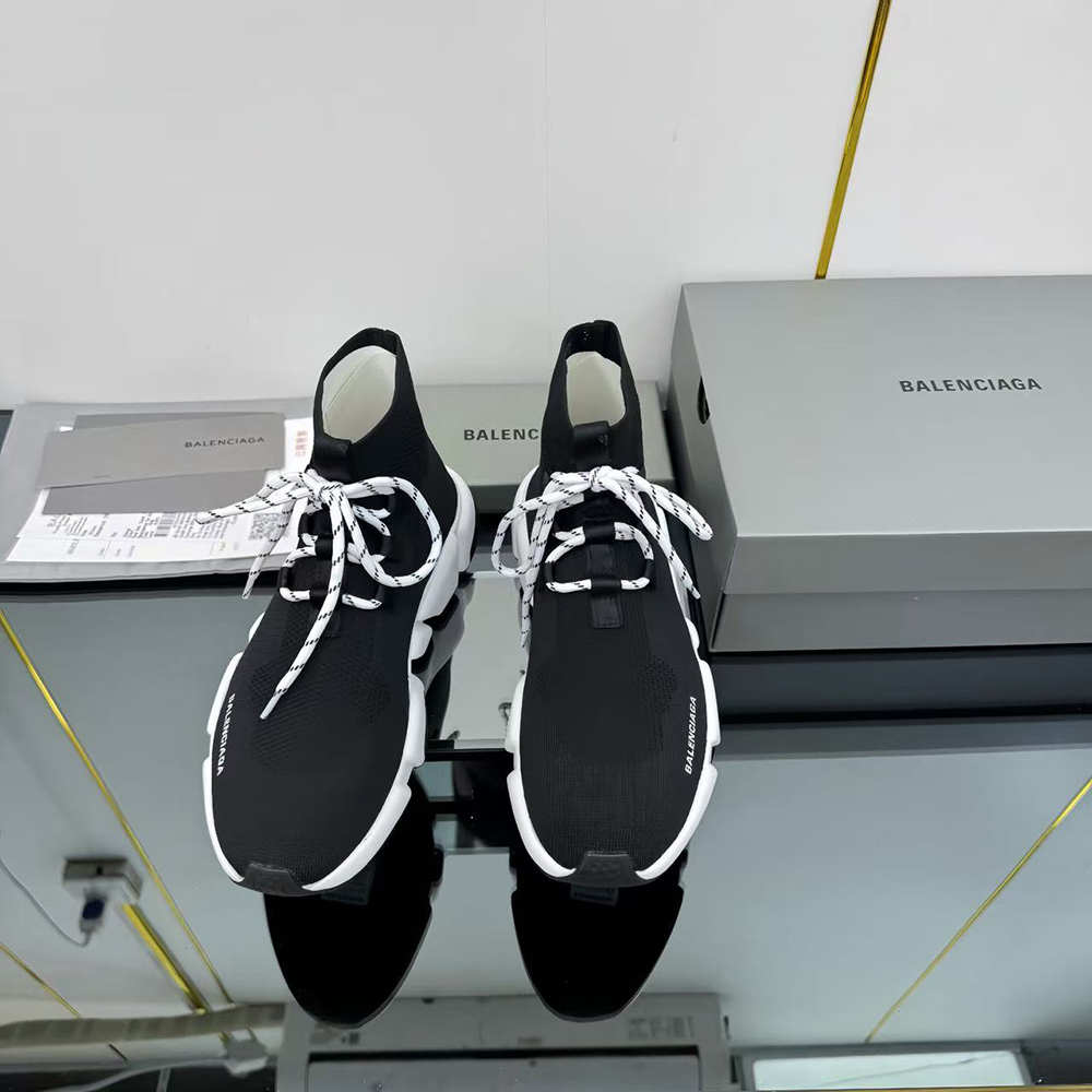 Ba*len*cia*ga speed lace up black