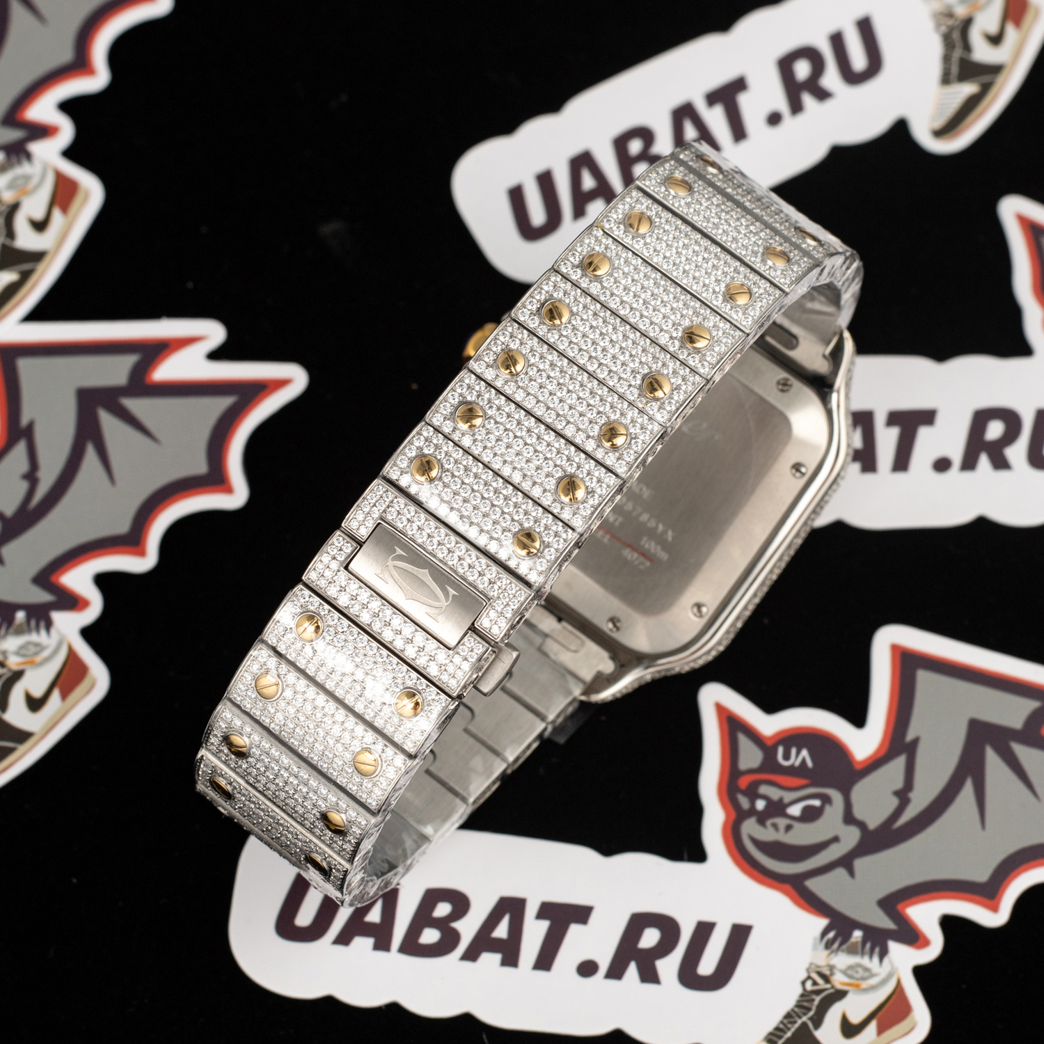 ca*t*er santos 100 xl 2656 gold and steel full custom Di*m*nd men