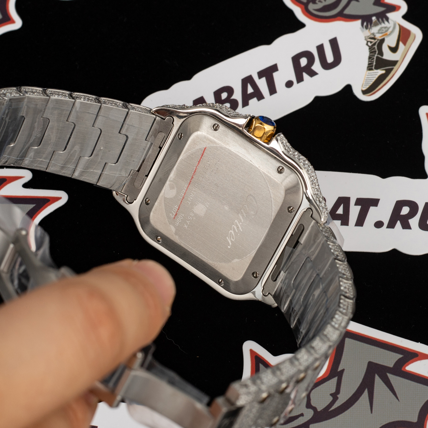 ca*t*er santos 100 xl 2656 gold and steel full custom Di*m*nd men