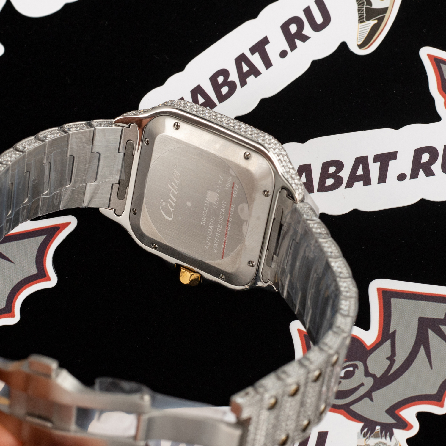 ca*t*er santos 100 xl 2656 gold and steel full custom Di*m*nd men