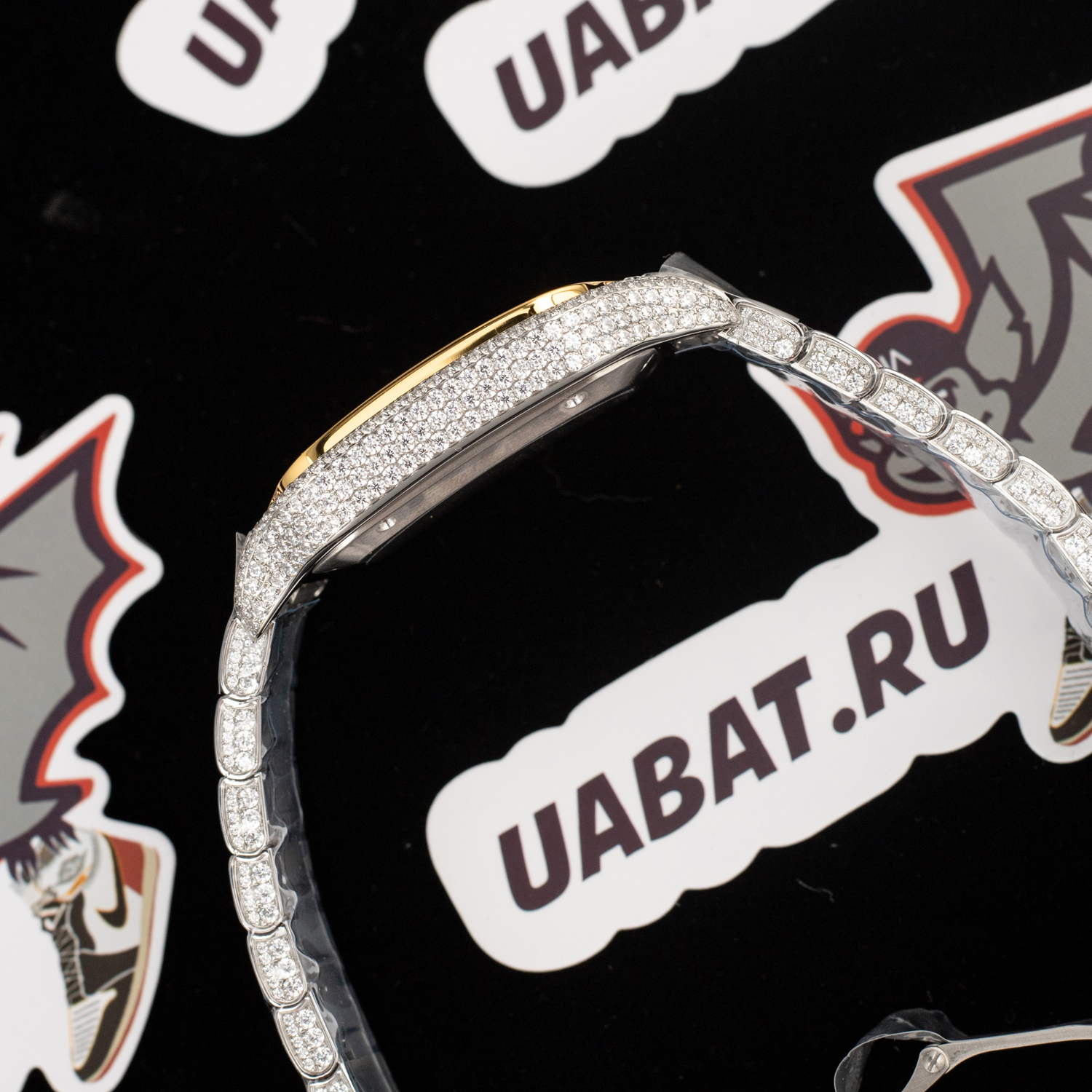 ca*t*er santos 100 xl 2656 gold and steel full custom Di*m*nd men