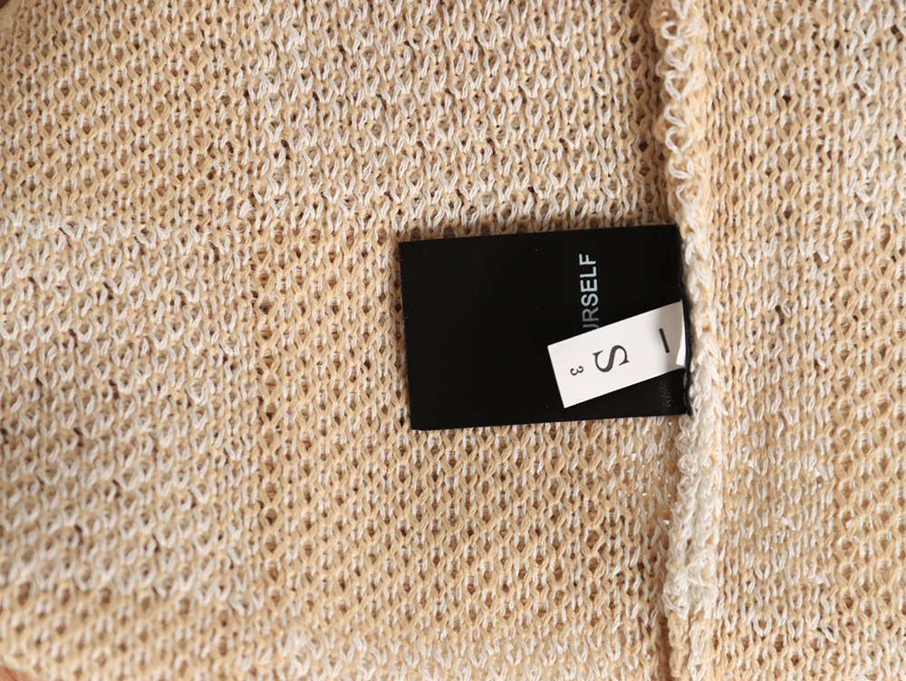 Askyurself checkerboard knit short-sleeved shirt