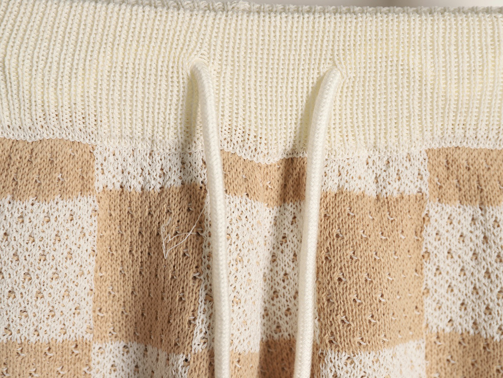 Askyurself checkerboard knit shorts