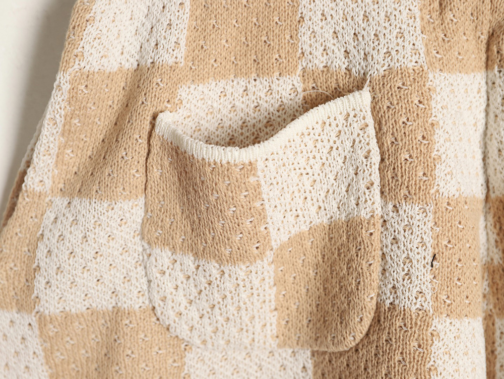 Askyurself checkerboard knit shorts