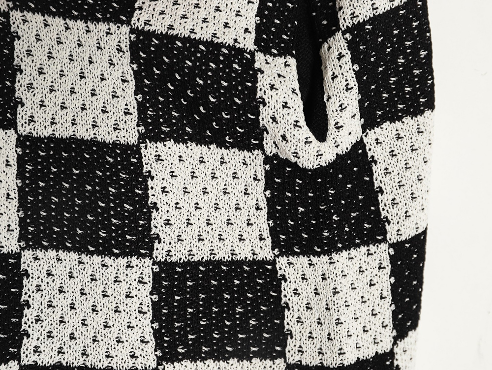 Askyurself checkerboard knit shorts TSK1