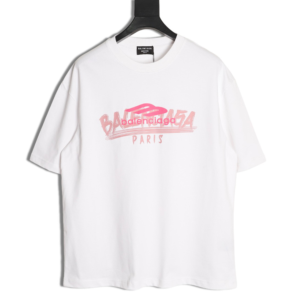 Ba*len*cia*ga 3m printed lettering logo short sleeves