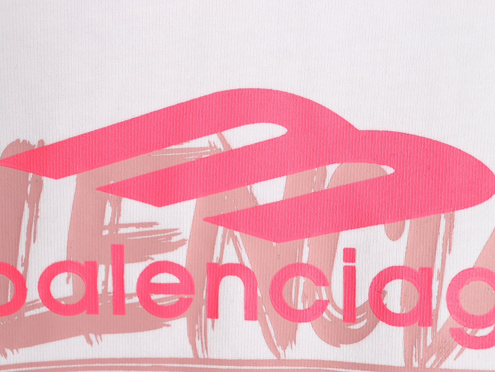 Ba*len*cia*ga 3m printed lettering logo short sleeves