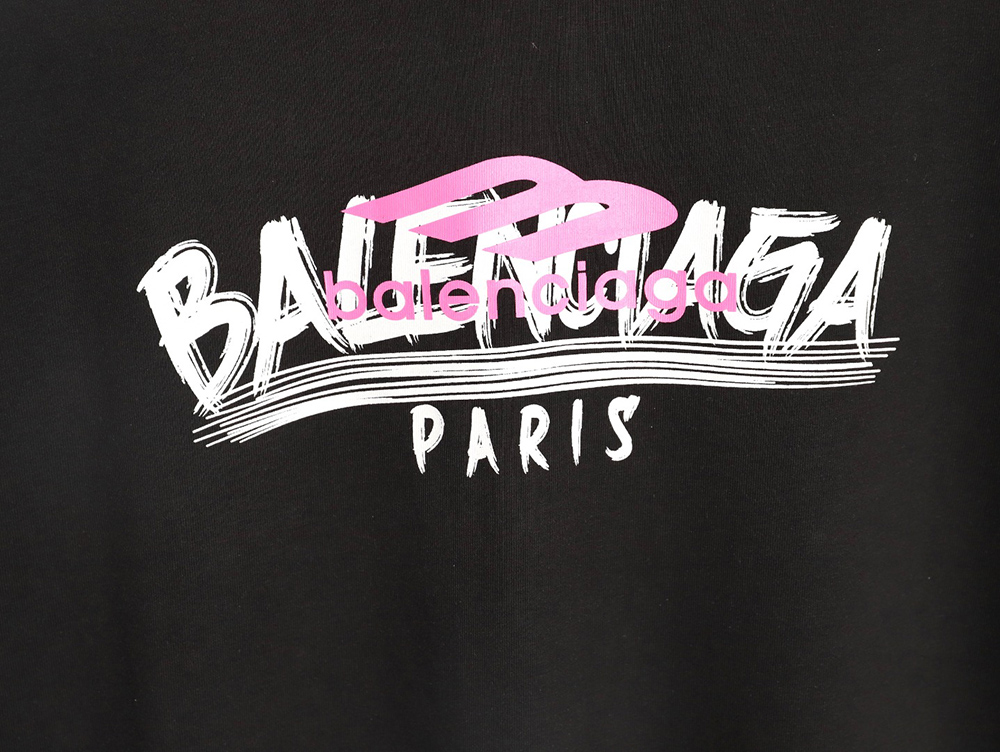 Ba*len*cia*ga 3m printed lettering logo short sleeves tsk1