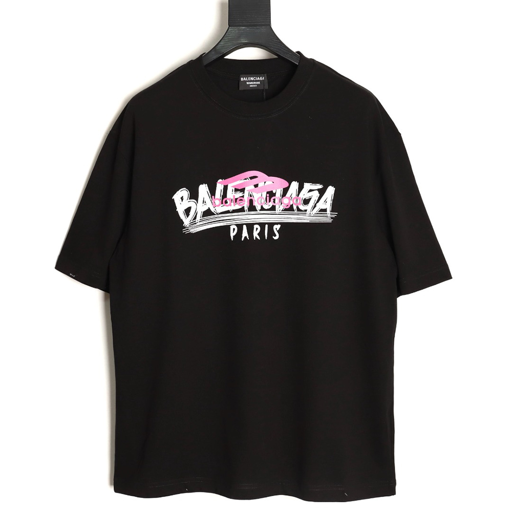 Ba*len*cia*ga 3m printed lettering logo short sleeves tsk1