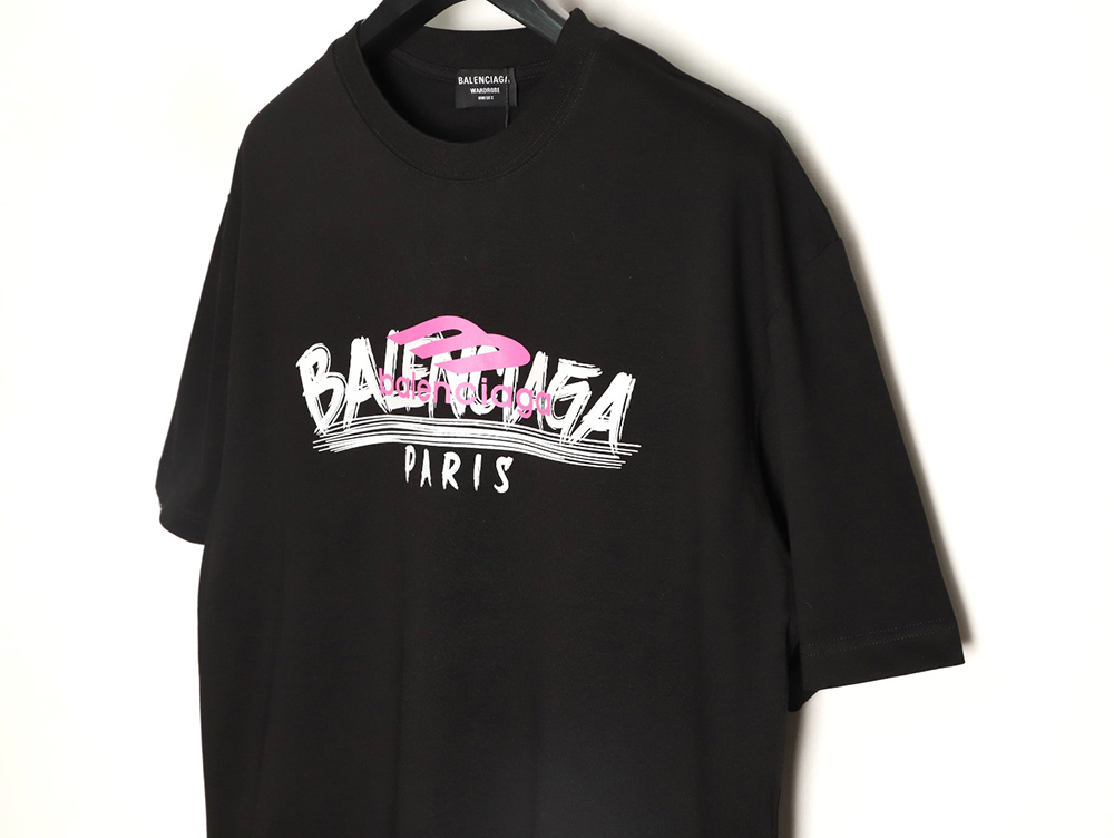 Ba*len*cia*ga 3m printed lettering logo short sleeves tsk1