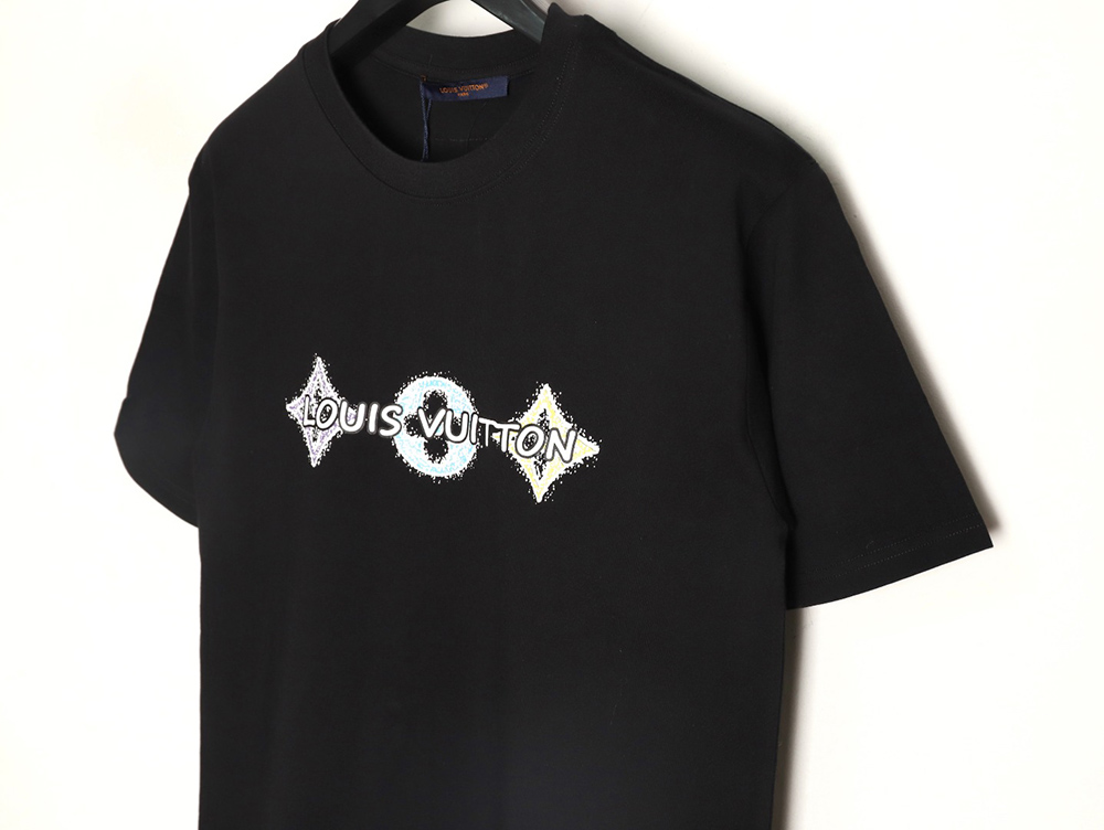 l0*is V*t0n hand-painted three-flower print short-sleeve