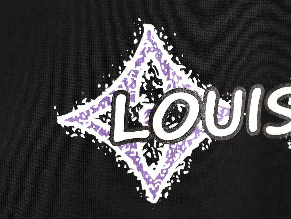 l0*is V*t0n hand-painted three-flower print short-sleeve