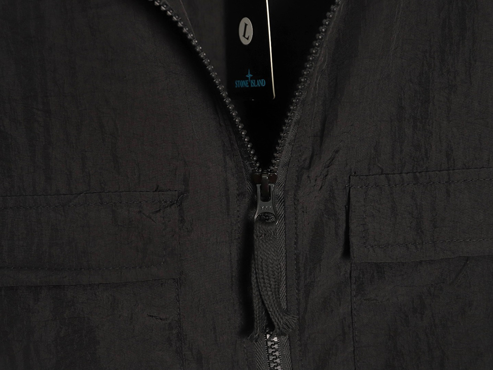 Stone Island solid color logo patch lapel zipper sun protection jacket