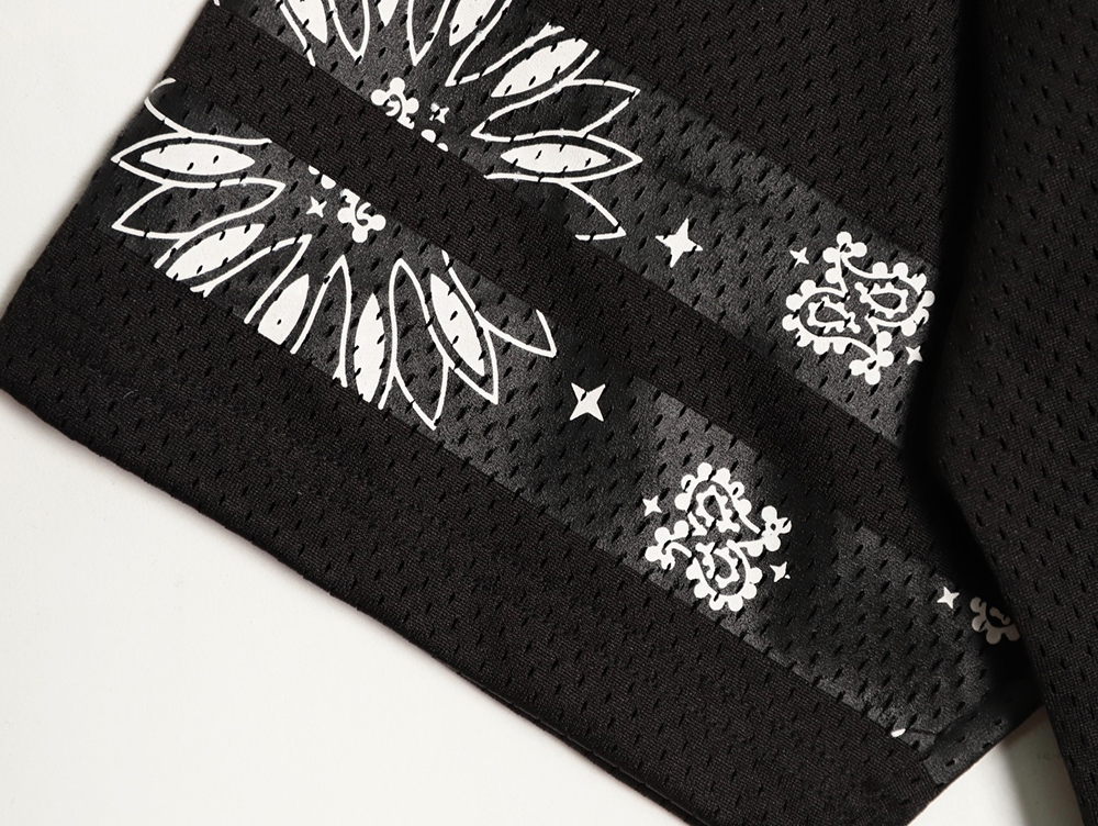 S*p*e printed mesh american baseball short-sleeved shirt