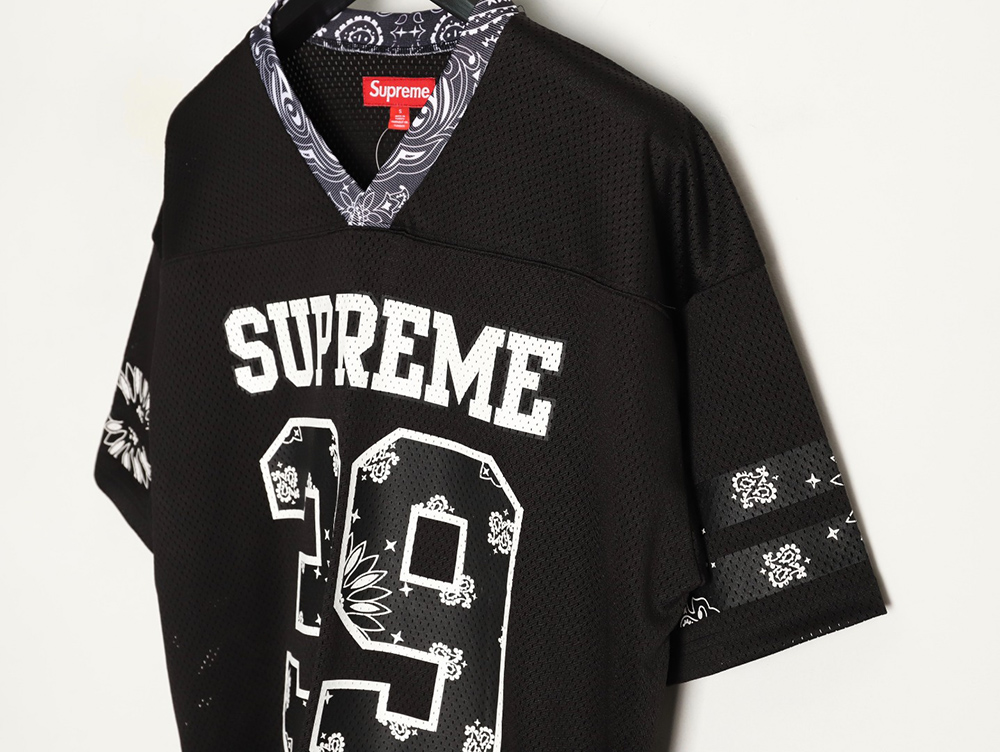 S*p*e printed mesh american baseball short-sleeved shirt