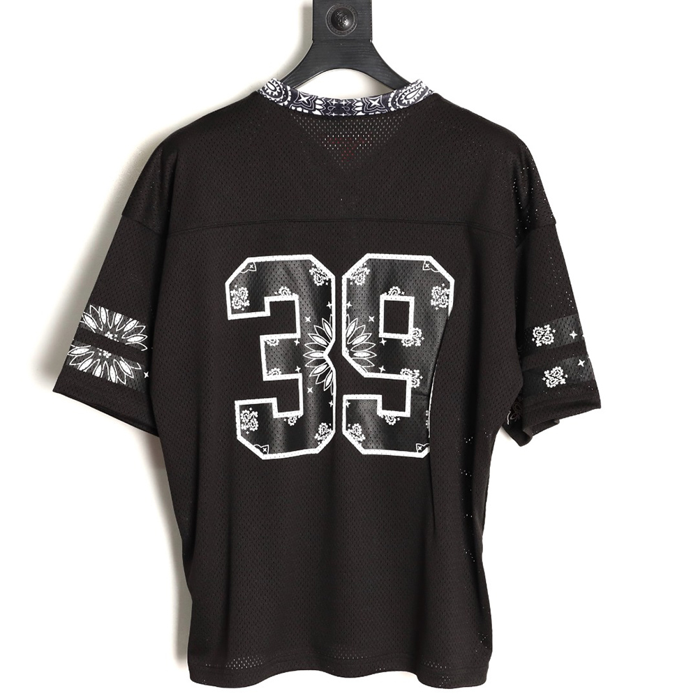S*p*e printed mesh american baseball short-sleeved shirt