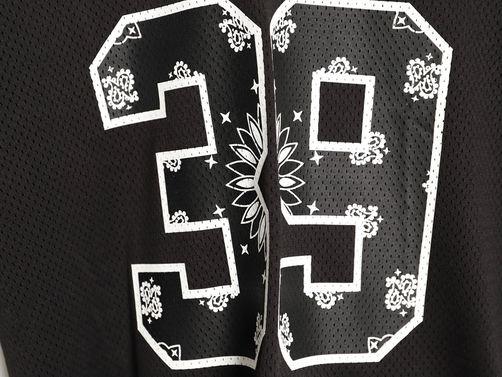 S*p*e printed mesh american baseball short-sleeved shirt