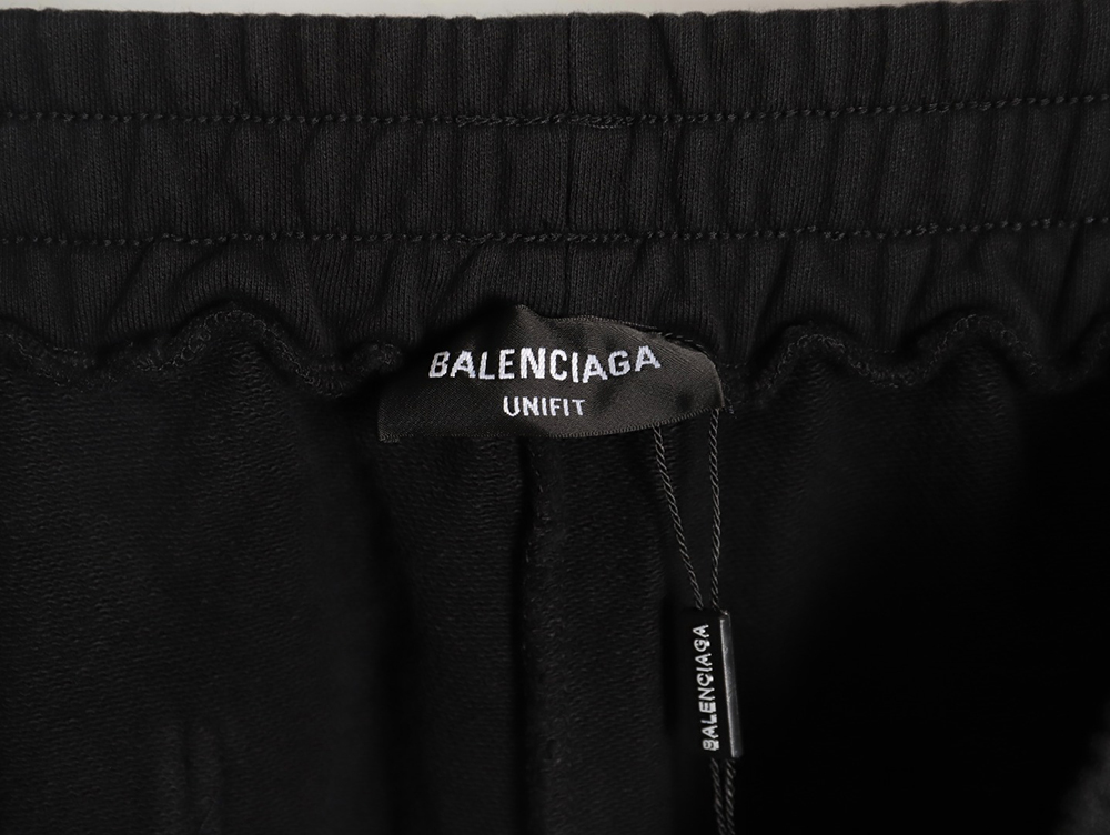 Ba*len*cia*ga fuzzy cola distressed ripped shorts