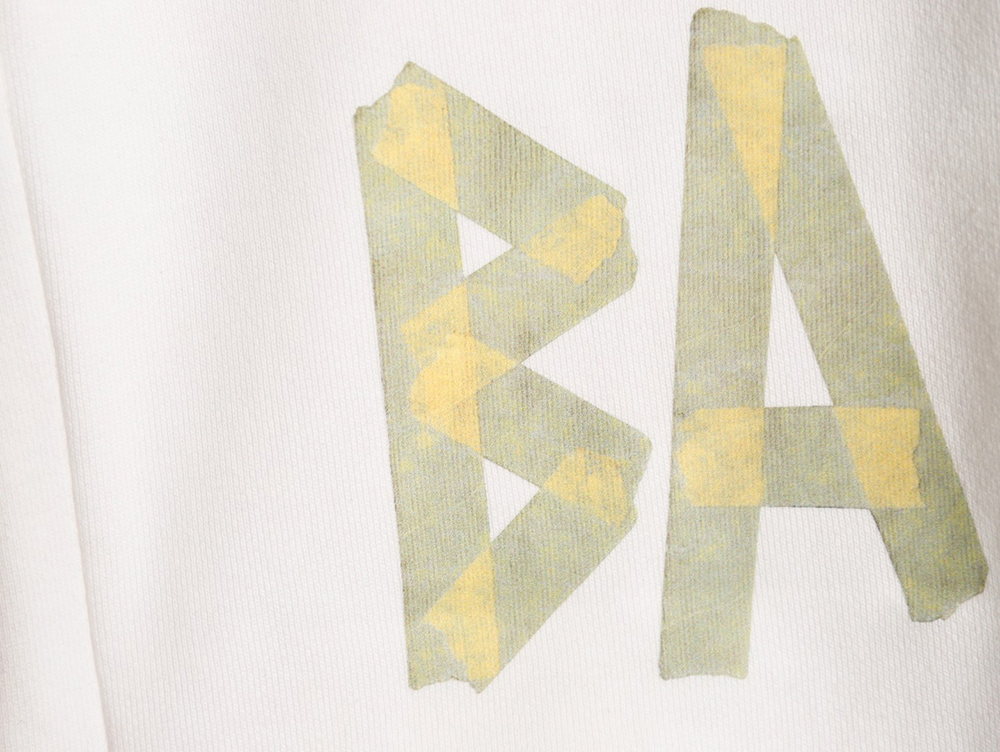 Ba*len*cia*ga masking tape printed shorts