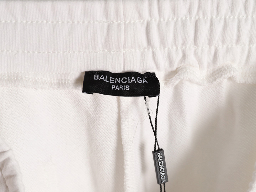 Ba*len*cia*ga masking tape printed shorts