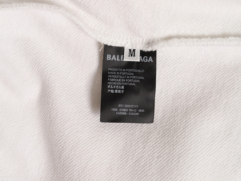 Ba*len*cia*ga masking tape printed shorts