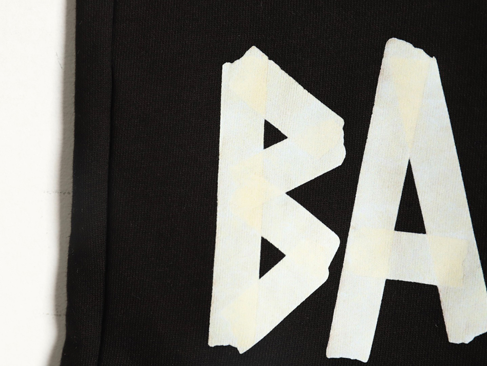 Ba*len*cia*ga masking tape printed shorts tsk1