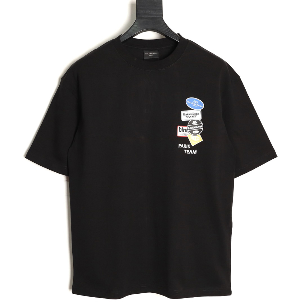 Ba*len*cia*ga medal totem print short-sleeved t-shirt tsk1