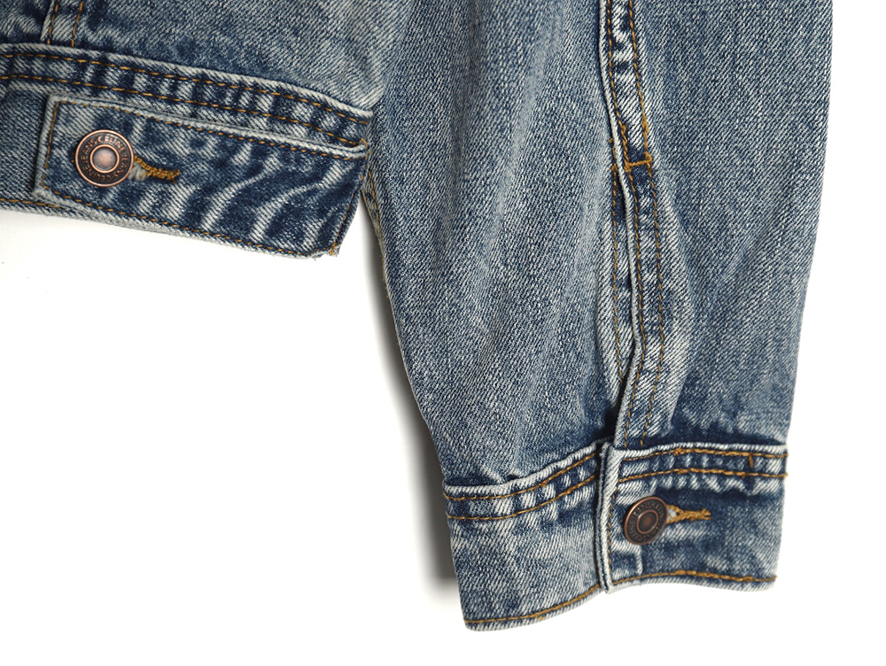 Ce**e paneled hooded denim jacket