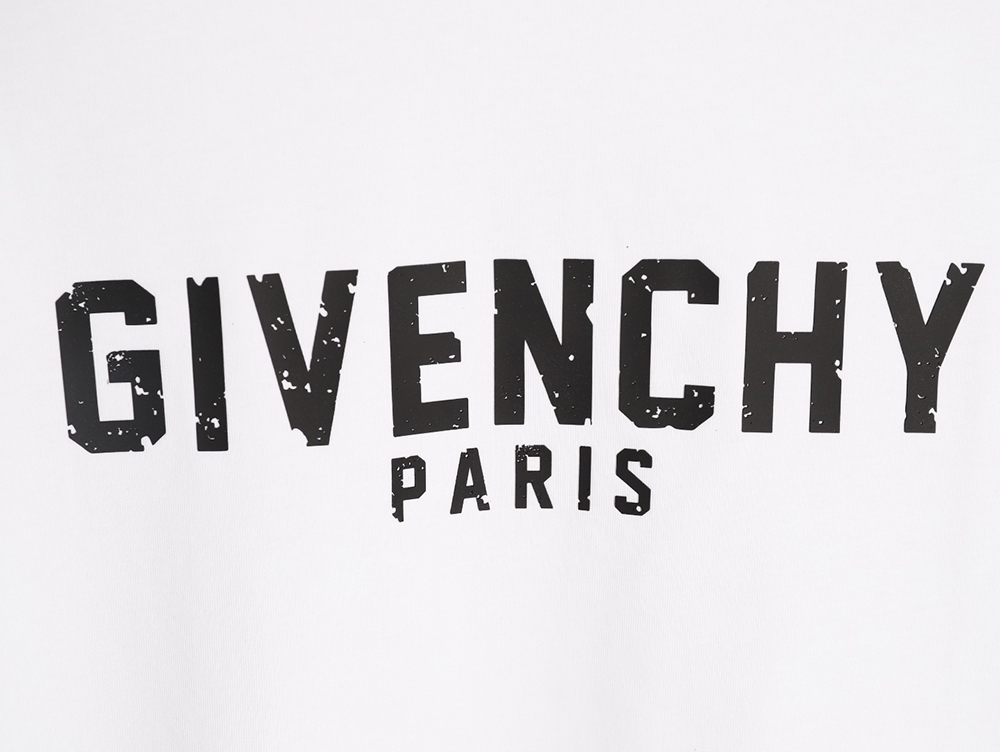 Givenchy three-dimensional laminated letter short sleeves