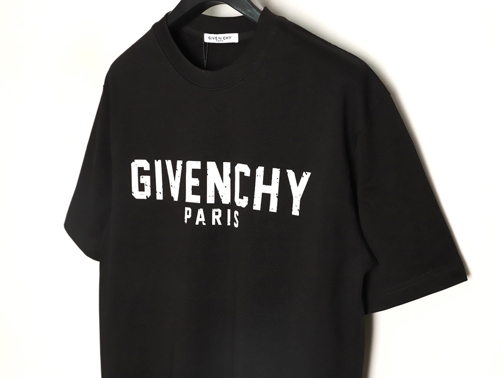 Givenchy three-dimensional laminated letter short sleeves TSK1