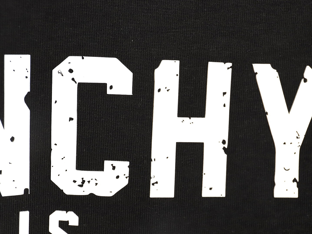Givenchy three-dimensional laminated letter short sleeves TSK1