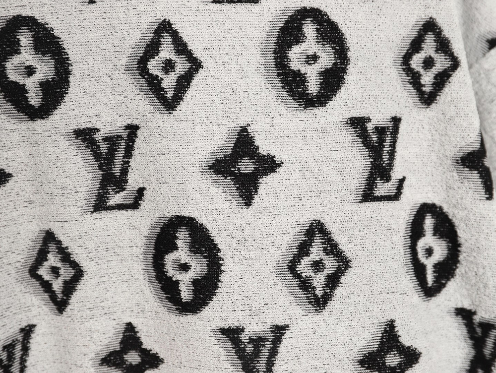 l0*is V*t0n all-over monogram logo jacquard towel t-shirt tsk1