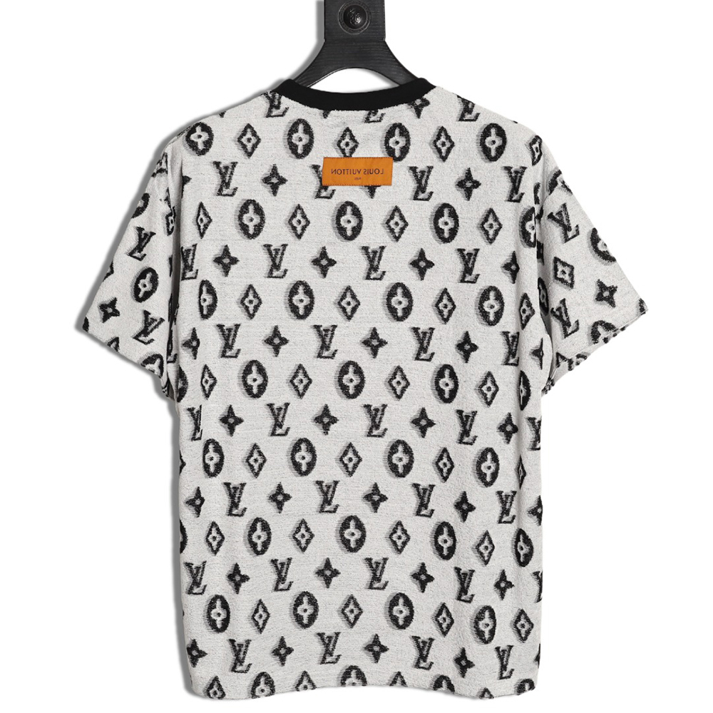l0*is V*t0n all-over monogram logo jacquard towel t-shirt tsk1