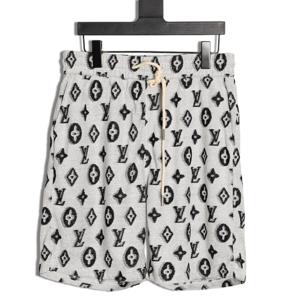 l0*is V*t0n all-over monogram logo jacquard shorts tsk1